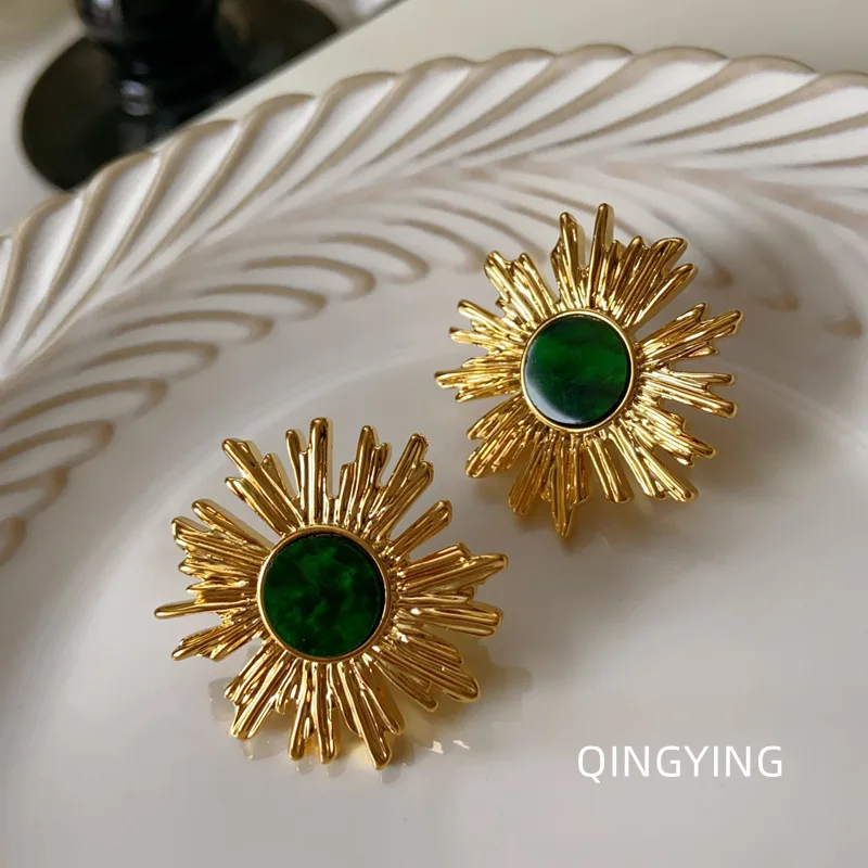 Модные милые серьги-гвоздики ручной работы серьги из нержавеющей стали женская