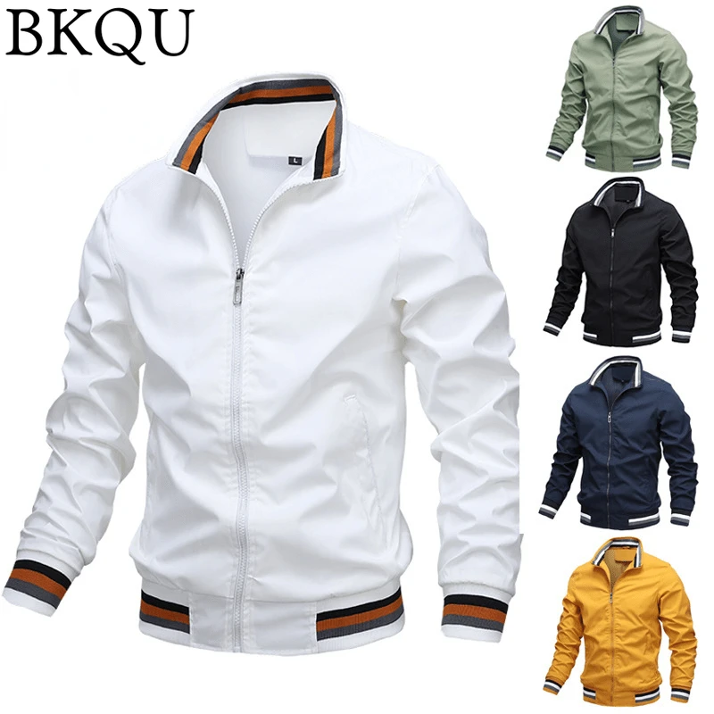

2022 Fashion men's windbreaker Casual jacket Outdoor sports Bomber jacket Spring Autumn military Coat Solid Color male clothing