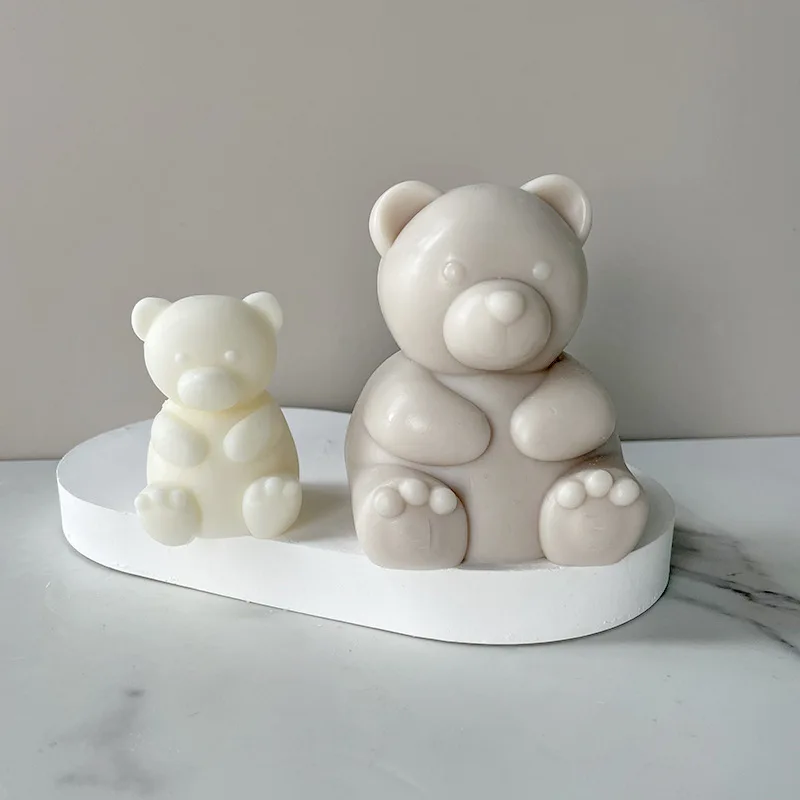 

Bear Silicone Candle Molds for Handmade Scented Candle Plaster Cute Bear Injection Mould Home Decor