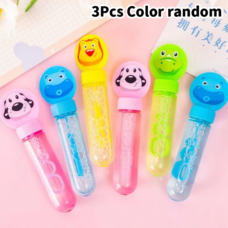 

3Pcs Children's Mini Cartoon Bubble Wand Bubble Blowing Kindergarten Children Parent-child Water Toys