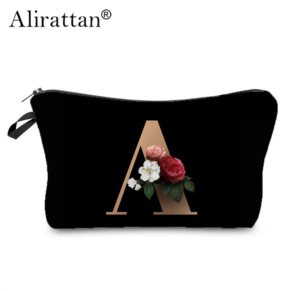 

Цветочная косметичка, Женская дорожная сумка для косметики с надписью