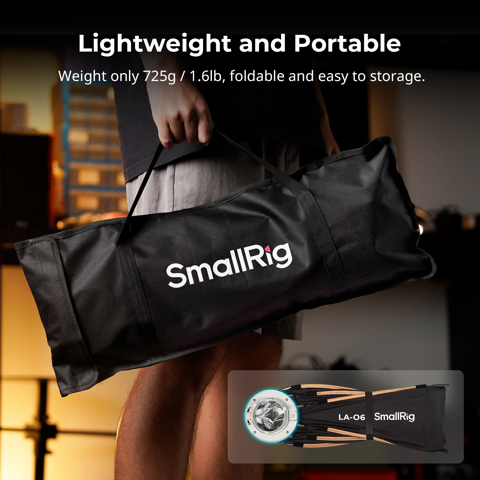 Восьмиугольный софтбокс SmallRig LA-O65 быстросъемный 65 см с сумкой для переноски