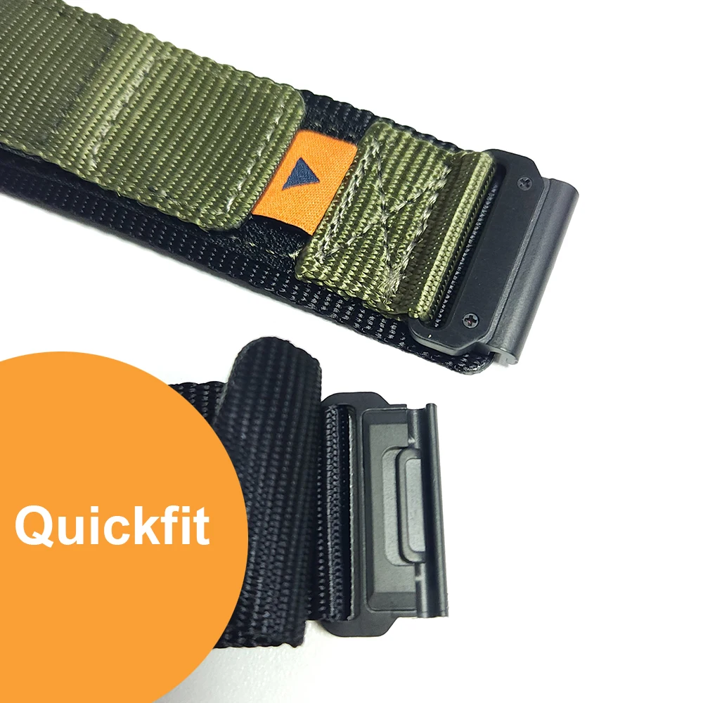 Tactical Outdoor nylon strap QuickFit 26mm For Garmin Fenix 7X 6X 5X Plus/Quatix/Mk2/Enduro 2/Instinct 2X Solar Watch band