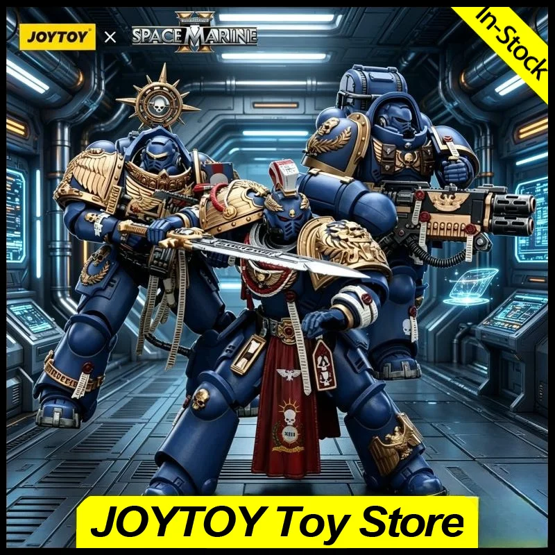Фото В наличии: Фигурка JOYTOY 1/18 Warhammer 40K Ultramarines Relic Primus Armor, модель, игрушка, подарок, коллекционная вещь №1