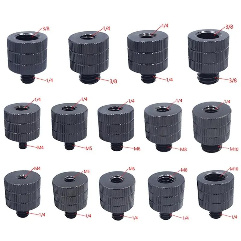 

1/4 to M4 M5 M6 M8 M10 Screw Male to Female Thread Screw Mount Converter Adapter