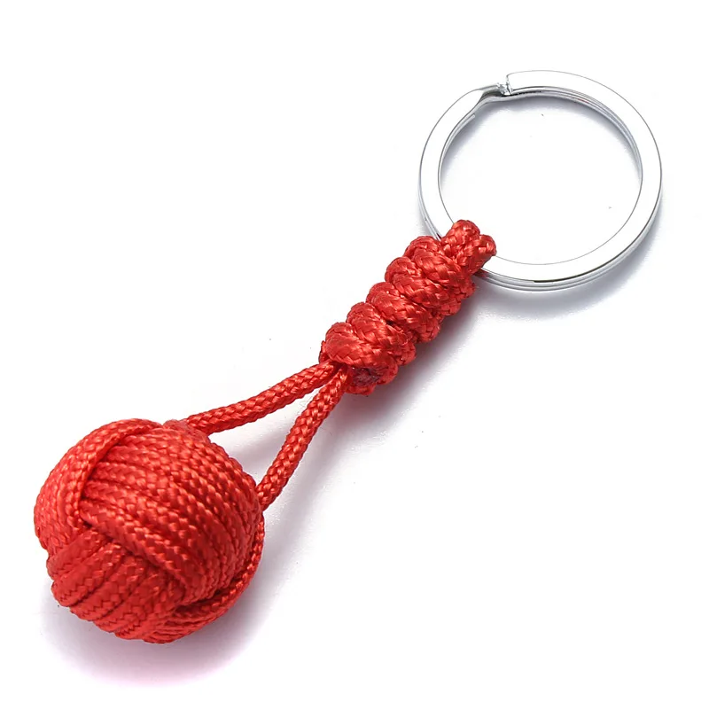 

New Woven Paracord Lanyard Keychain Outdoor Survival Tactical Military Parachute Rope Cord Ball Pendant Keyring key chain K4927