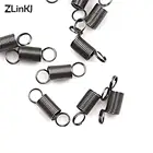 20pcslot  Stainless Steel Small Tension Spring With Hook For Tensile DIY Toys Spring Length 6 MM Stretch To 30MM