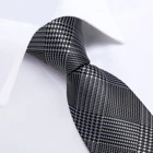 Хаундстут, черный, серебристый, роскошные шелковые галстуки для мужчин, деловые свадебные галстуки, платок, запонки, набор, мужской подарок, оптовая продажа, товар