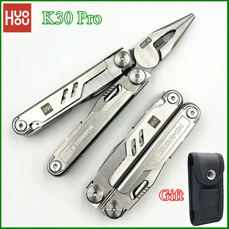 Фото HuoHou K30 Pro 18 в 1 Многофункциональный инструмент: складные плоскогубцы, нож, ножницы, пила, портативное оборудование для активного отдыха, подарок. №5