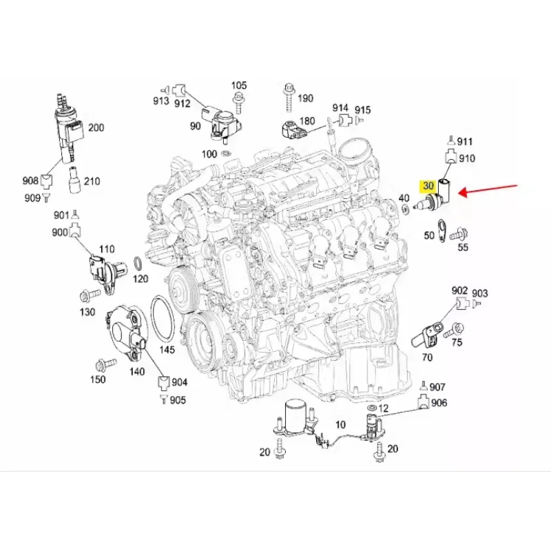 Оригинальный автомобильный датчик температуры воды для Mercedes Benz C E S ML GL GLK Class C180 C200