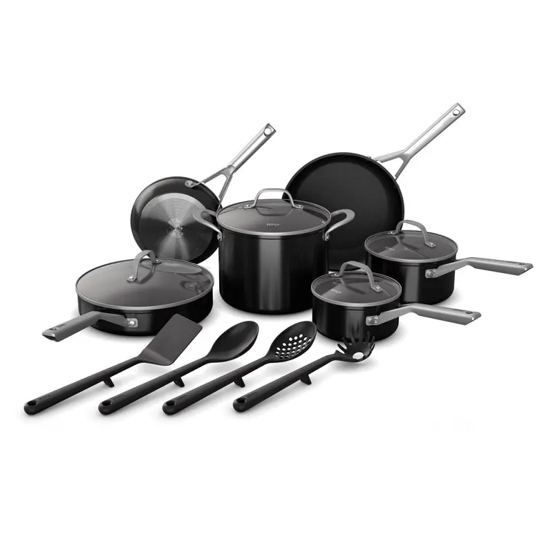 

™ Foodi™ NeverStick™ Essential 14-Piece Cookware Set, guaranteed to never stick Cooking Pot Sets for Effortless Cooking
