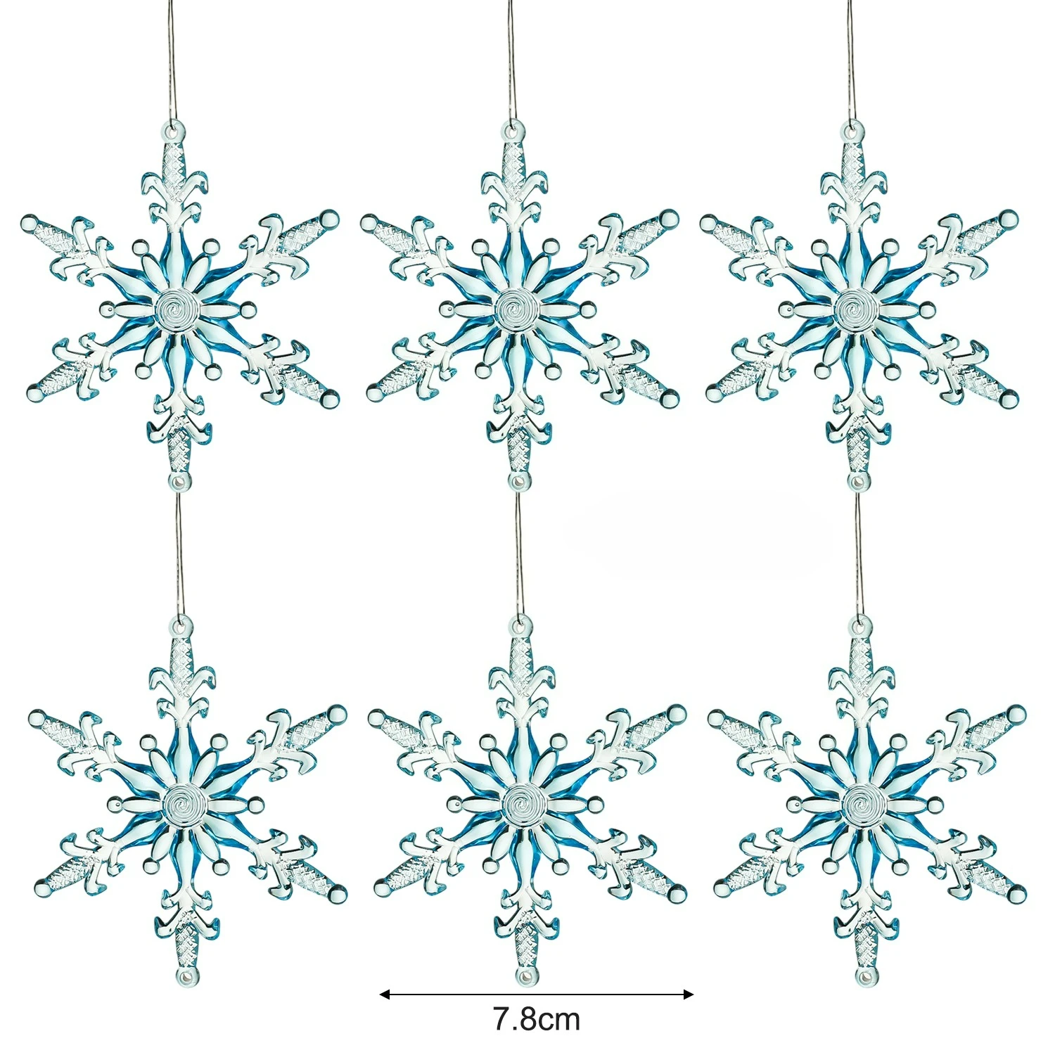 

12/36x Рождественские акриловые снежинки, сосульки, украшения, прозрачная рождественская елка, подвесной кулон, рождественское украшение для дома, Новый год