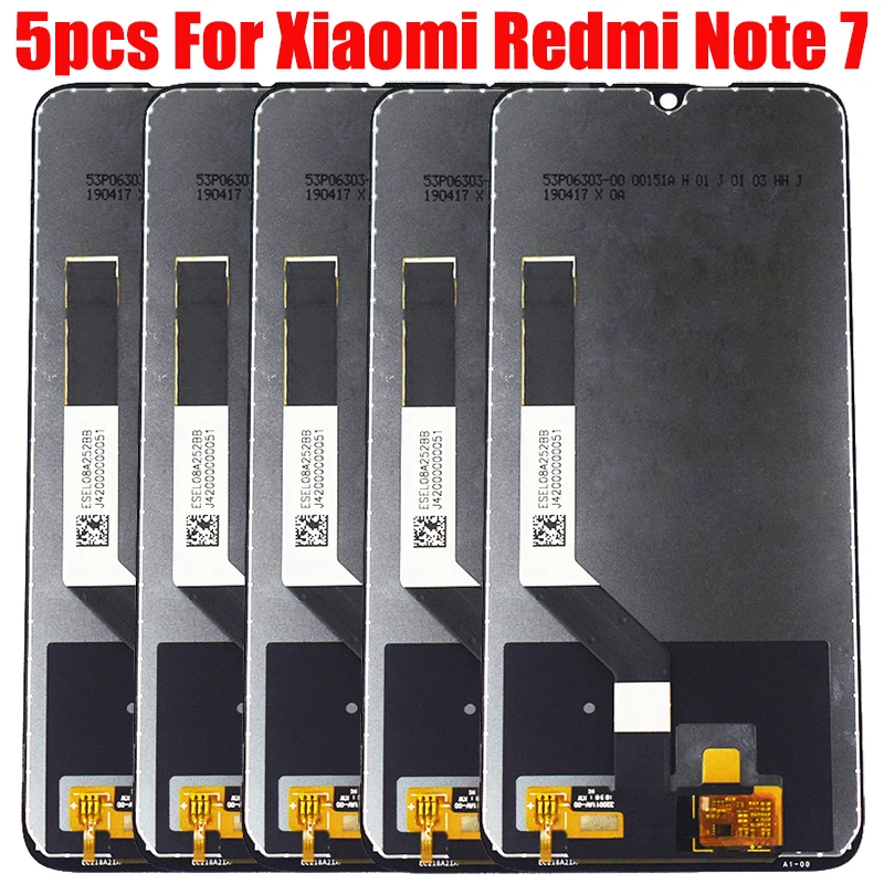 

Оригинальный ЖК-дисплей для Xiaomi Redmi Note 7, 5 шт., ЖК-экран, матричный монитор Pantalla с сенсорной панелью, дигитайзер, стекло в сборе