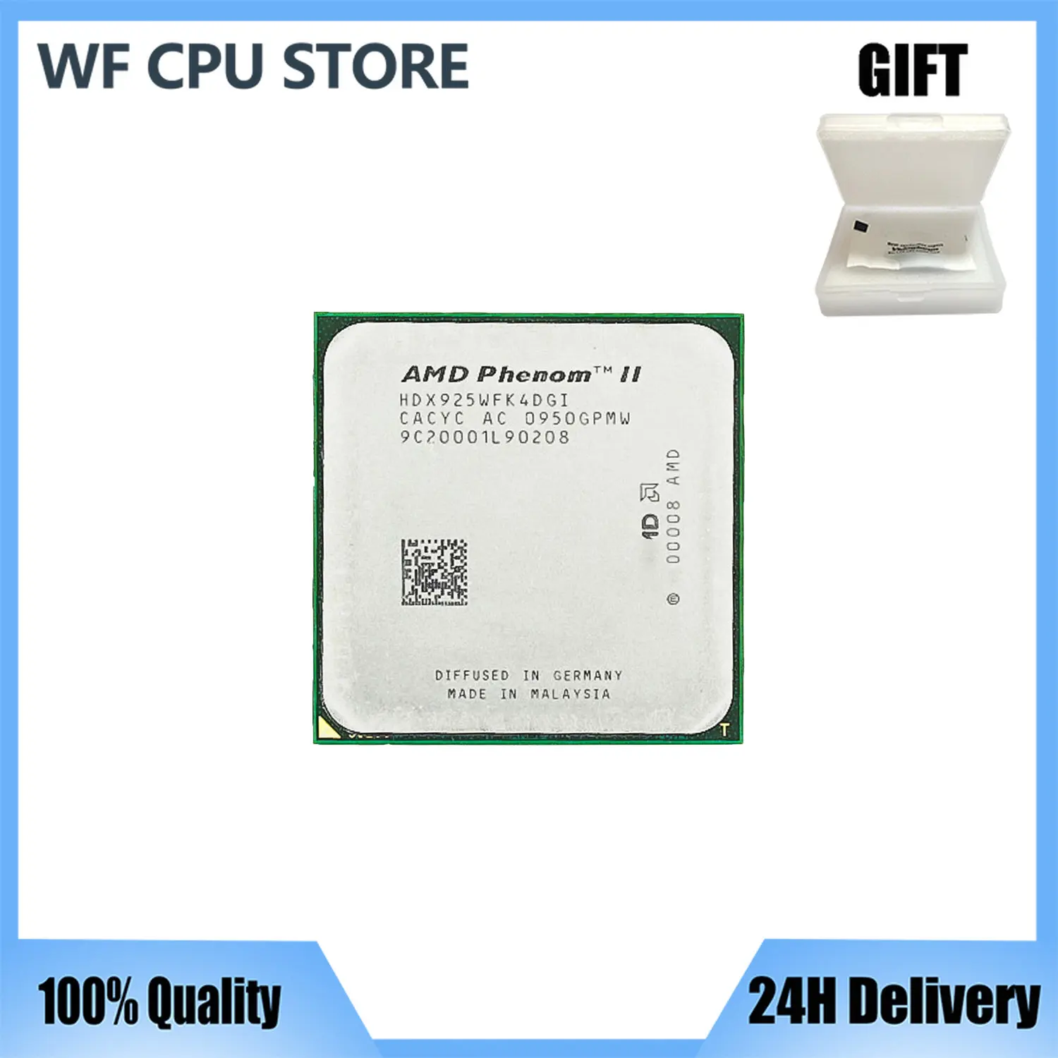 

Четырехъядерный процессор AMD Phenom II X4 925 95 Вт 2,8 ГГц HDX925WFK4DGI/HDX925WFK4DGM разъем AM3