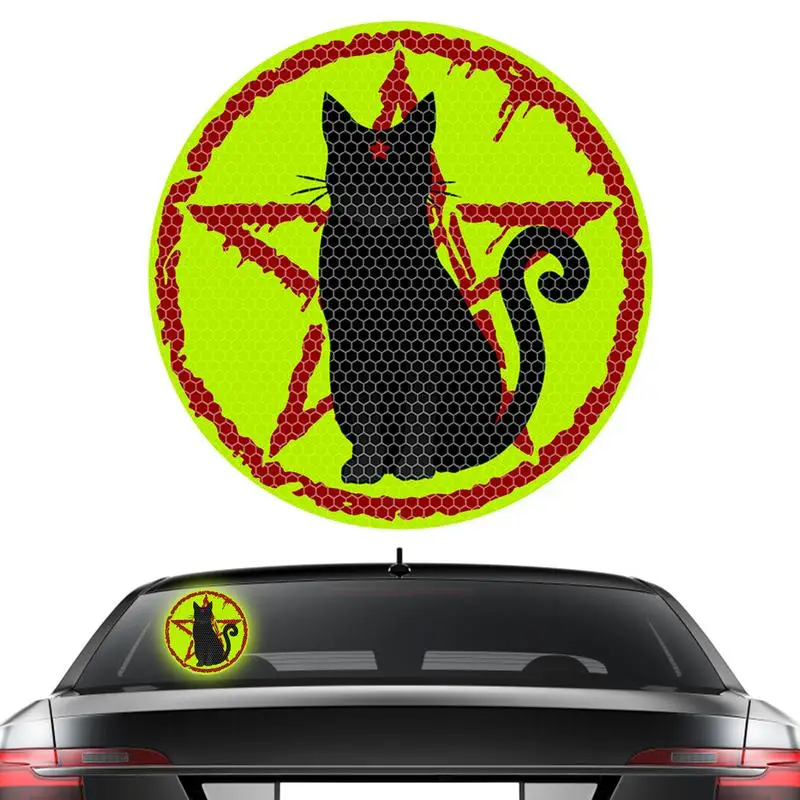 

Автомобильная Светоотражающая наклейка на лобовое стекло Kitty, мужская и женская наклейка на автомобиль, водитель, Автомобильный знак безопасности для бампера, автомобиля, грузовика