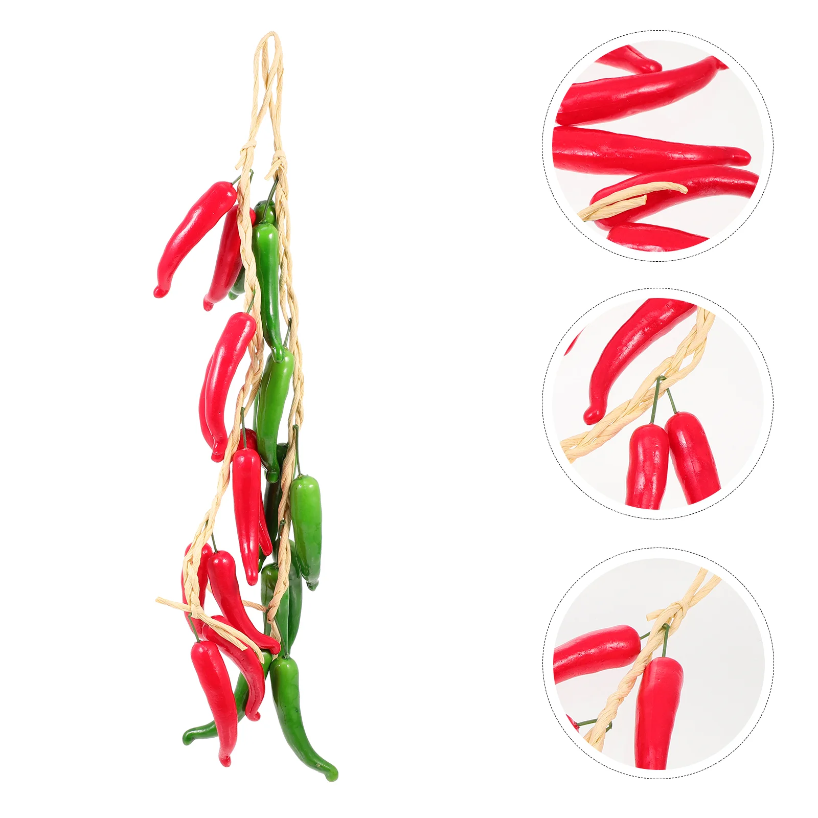 

Pepper Artificial Chili Fake Vegetable Hanging String Red Peppers Lifelike Decor Strings Garland Hot Fruitfood Ornament Vine