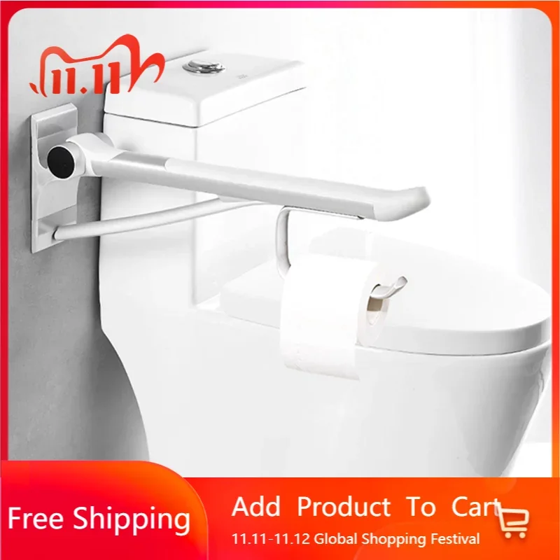 

Bathrooms Anti Slip Handrail Elderly Folding Bathroom Safety Shower Handle Toilet Railing Suporte Banheiro Disability EB50FS