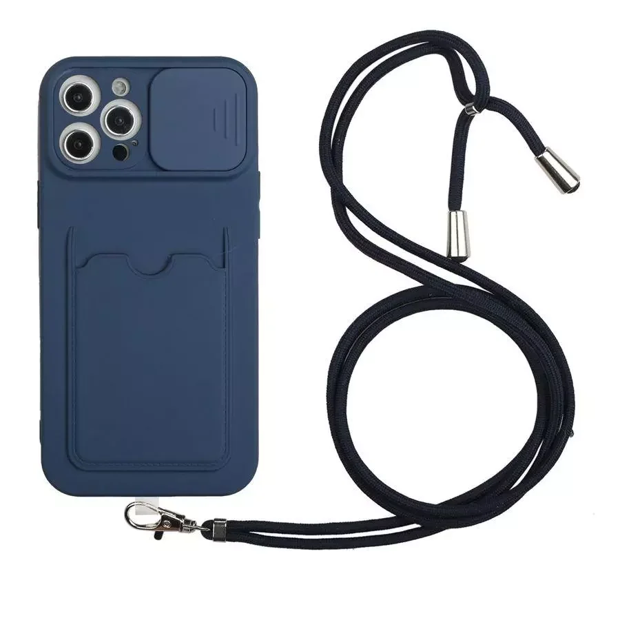 

Wallet Card Holder Case With Lanyard Cord Camera Protect For IPhone 12 13 Pro Max MiNi 11 Pro 8 7 6 6s Plus Xr Xs Max X SE