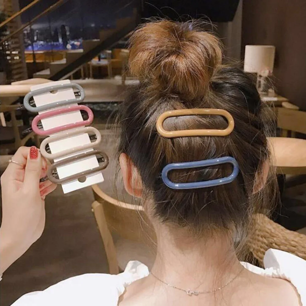 1 шт., однотонные акриловые заколки для волос