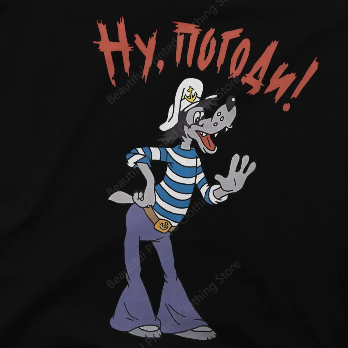 Футболка Nu Pogodi с забавным принтом волк для мужчин и женщин