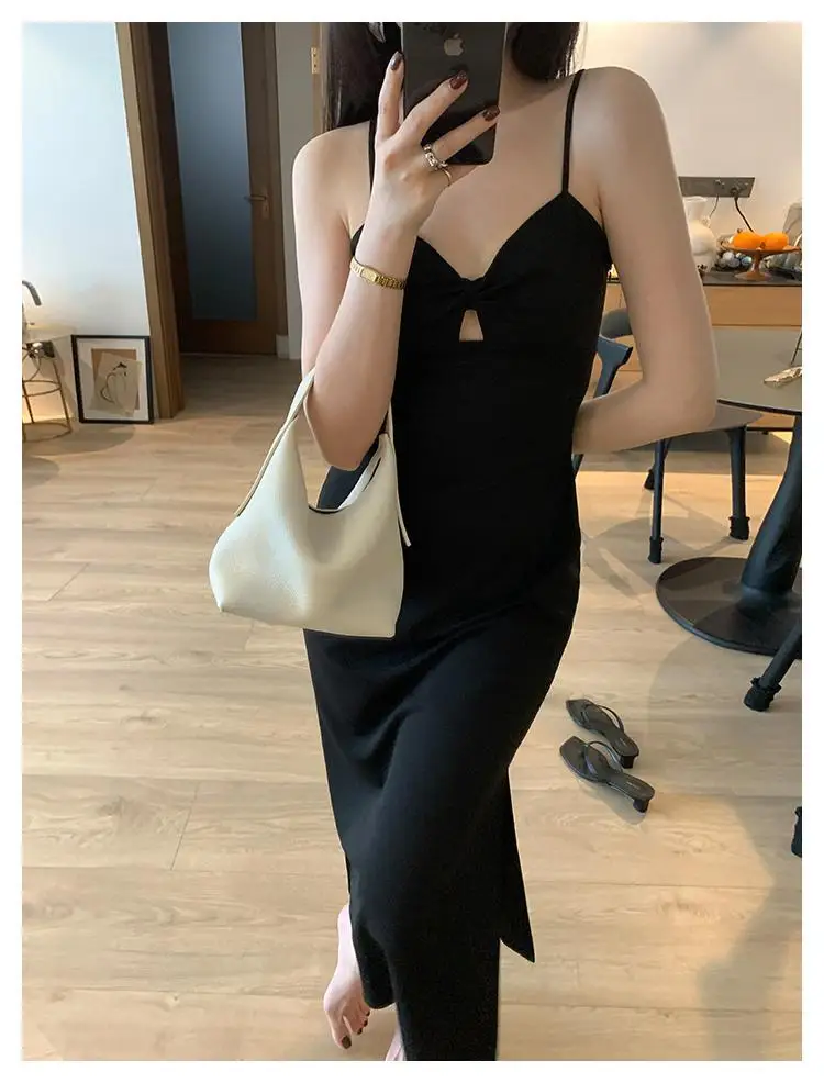 

The New Women's Fashion Sexy Three-Dimensional Cutout Belt Long Skirt Dress