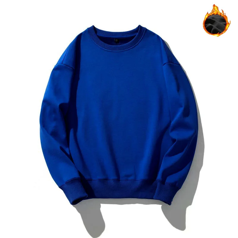 

Men's And Women's Solid Color Long Sleeves Solid Sweatshirts Hoodies Autumn Winter Warm Fleece Sweatshirt High Quality Men
