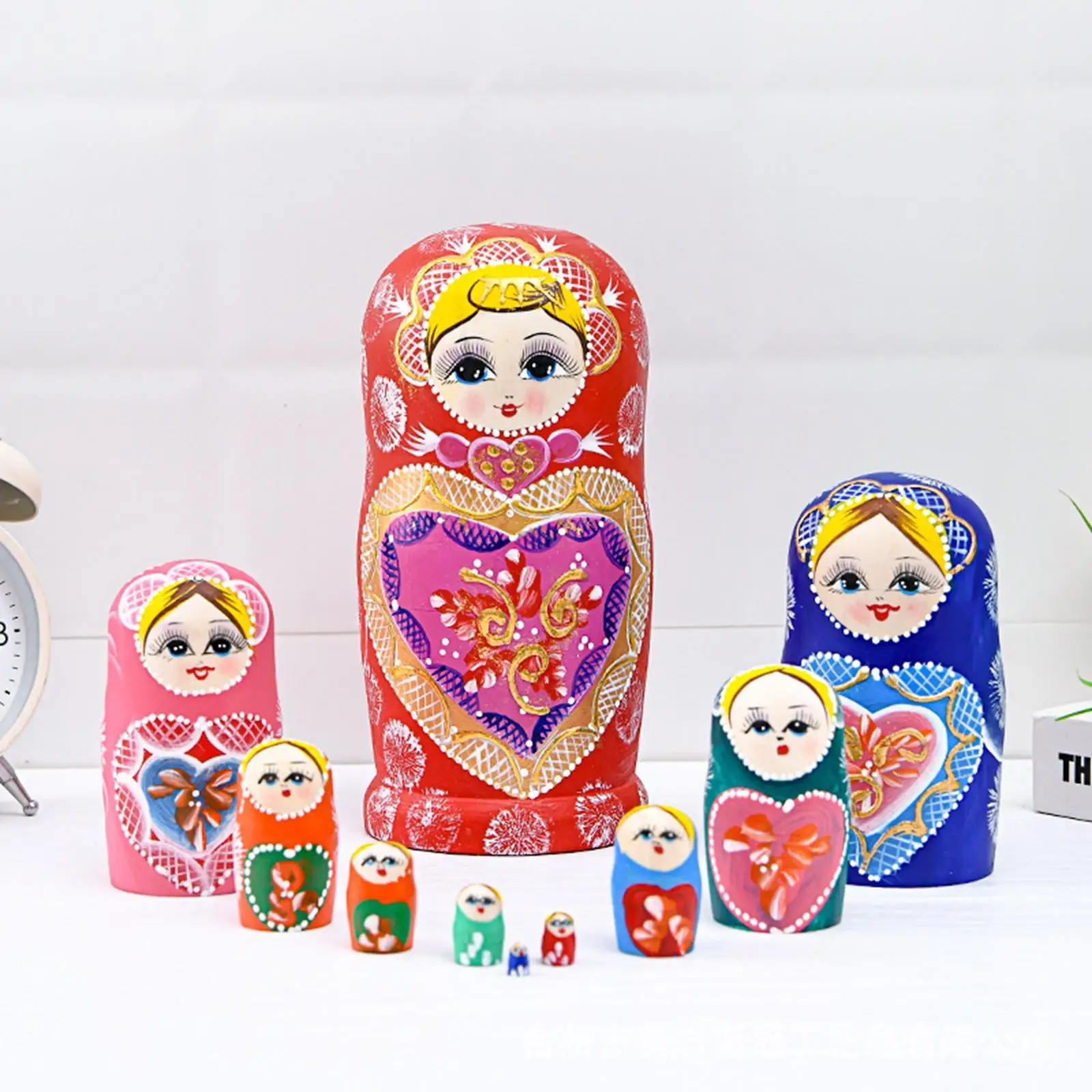 

10 шт., Матрешка, куклы, деревянная подставка, кукла для стола, коллекционные игрушки для детей