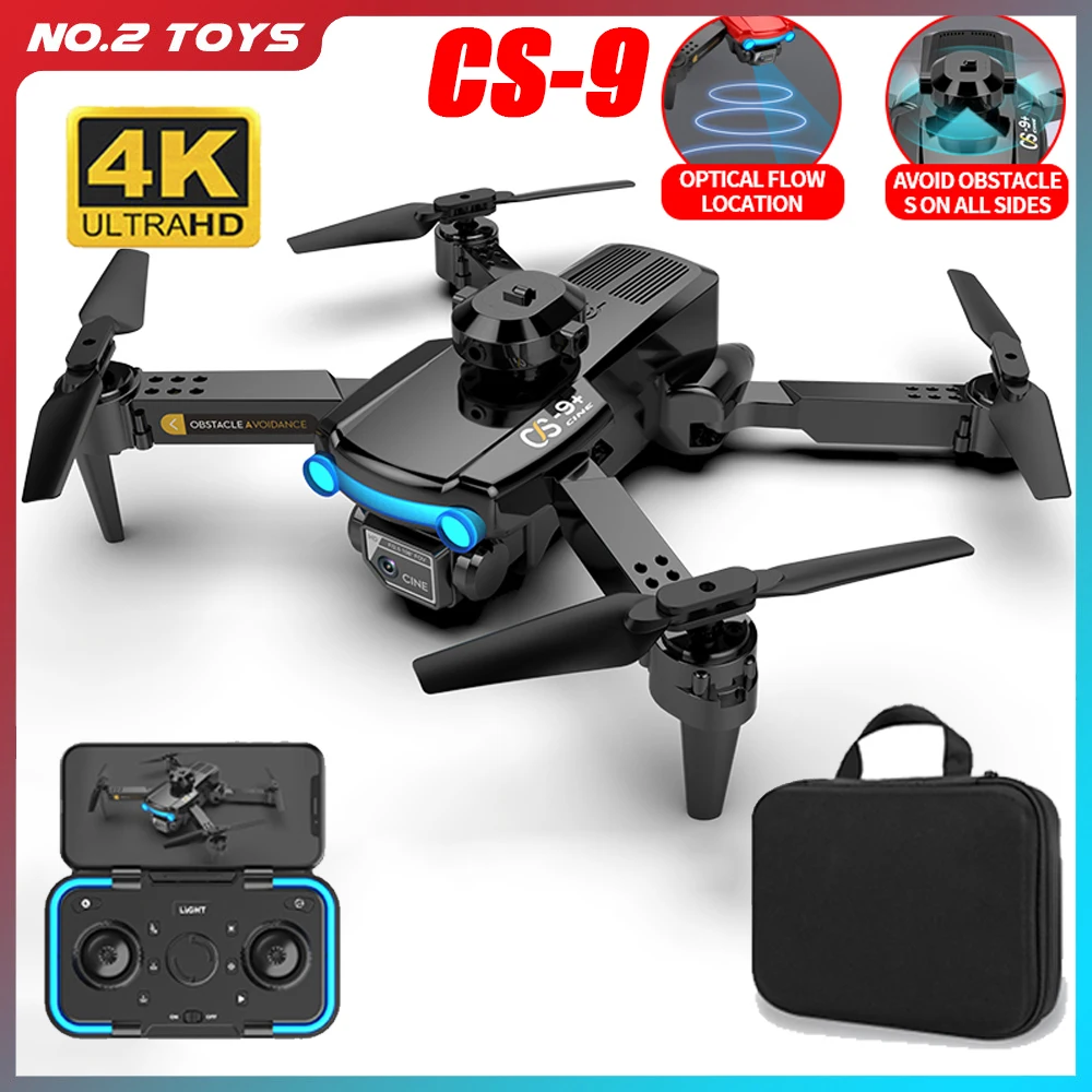 

CS-9 Dron Mini Drone 4K Drones Remote Control with Dual Camera HD 4K Optical Flow FPV Wifi Quadcopter Helicopter Toys for Boys