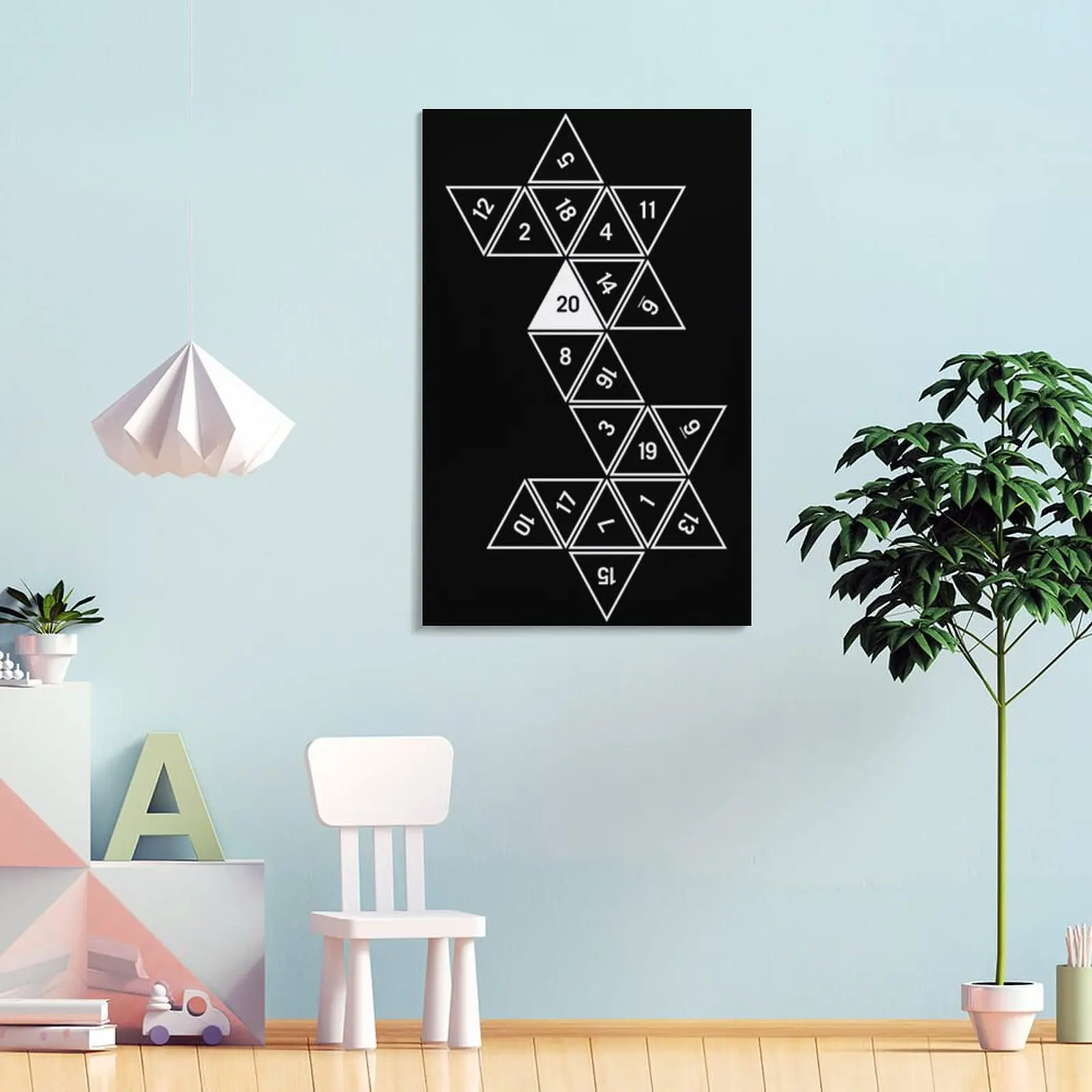 Развернутый D20 Холст Картина аниме постеры картины Настенный декор Украшение