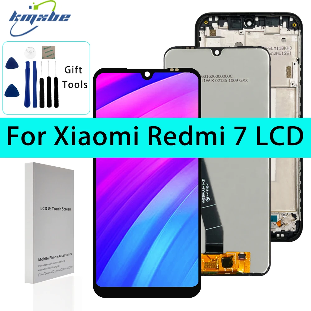 6.26" Original LCD For Xiaomi Redmi 7 M1810F6LG M1810F6LH Display Touch Screen Digitizer Assembly With Frame For M1810F6LI LCD