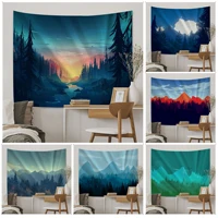 firewatch forest colorful tapestry wall hanging hippie flower wall carpets dorm decor kawaii room decor