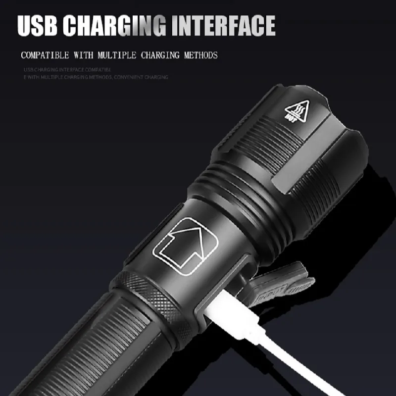 Ффонарь XHP50 XHP70 аккумуляторный 5 режимов с функцией внешнего аккумулятора