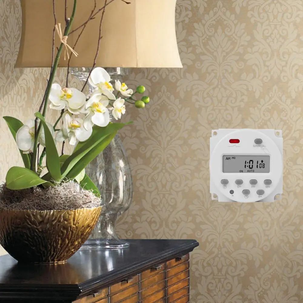 Таймер мощности Cn101 релейный переключатель 220 В ЖК-дисплей программируемый 24