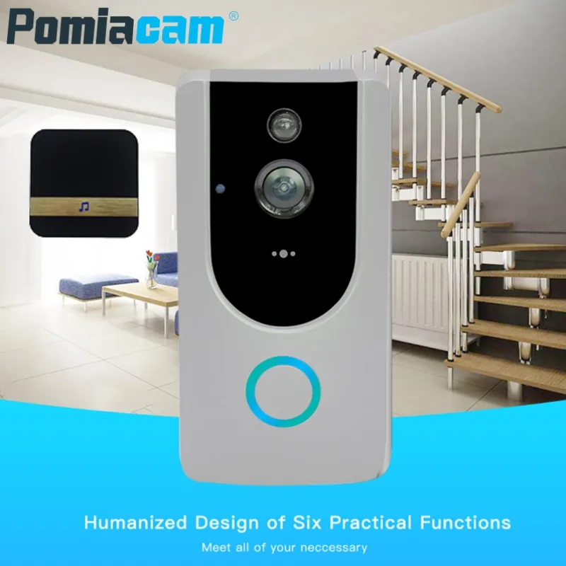 Smart Wifi Doorbell M2 Wide angle Wireless Intercom Video DoorPhone Doorbell Camera with Battery/Ring Chime PIR Motion Detection