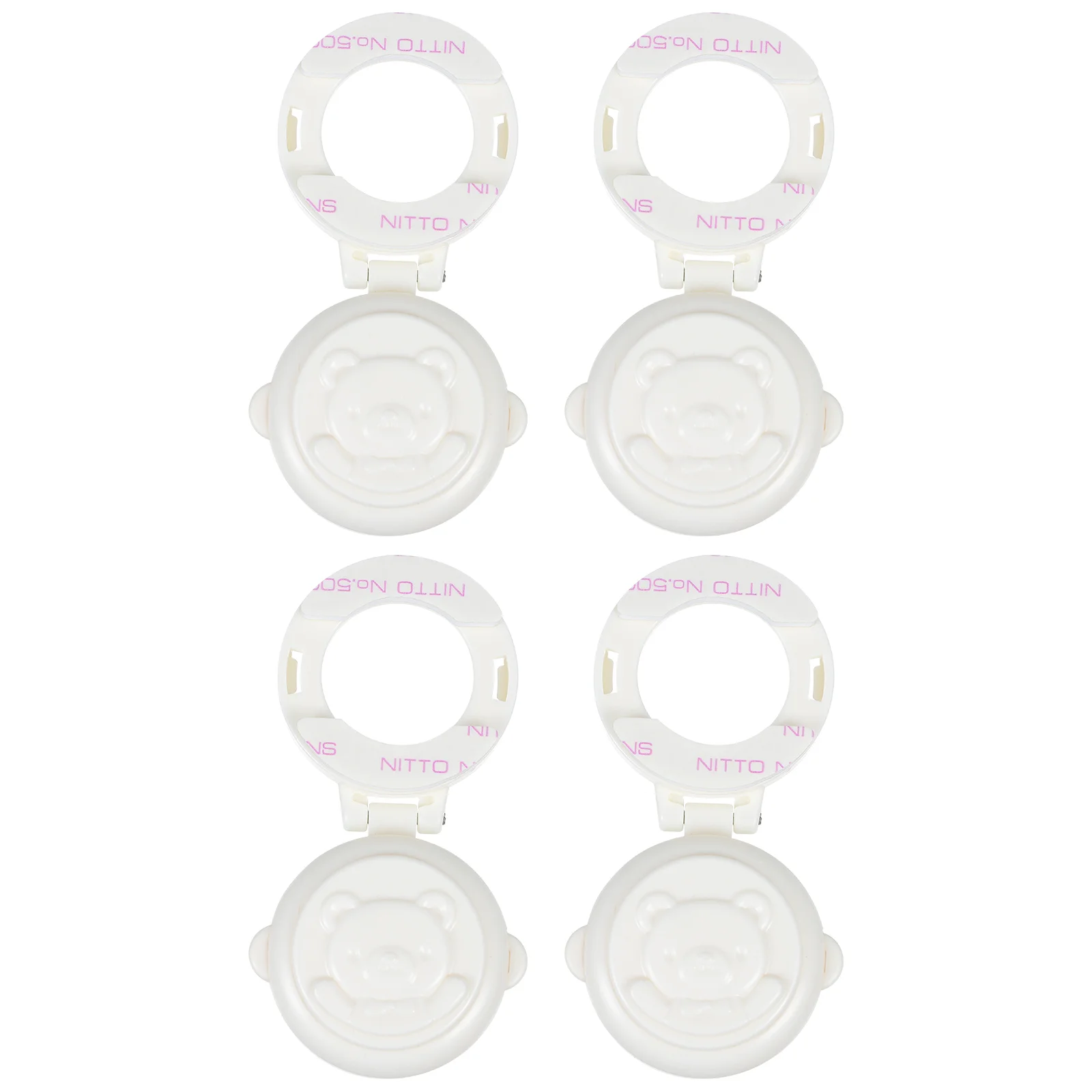 

4 Pcs Car Key Protection Cap Start Button Cover Protective Baby Safety White Abs Prevent Pressing Devices Child Security
