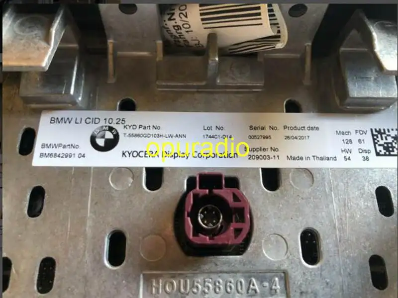 BM 6842991 для BMW LK CID 10.25-дюймовый ЖК-дисплей KYOCERA панель дисплея Bmw i3 2019 ID6 EVO радио HDD система навигации включена.