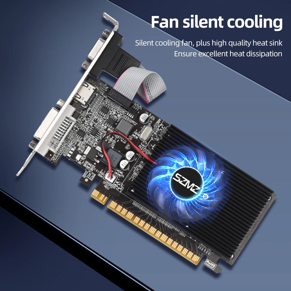 

GT210 1G дискретная видеокарта с портом DVI VGA HDMI-совместимым с портом полувысоты нож карта PIC Express2.0 видеокарта для рабочего стола