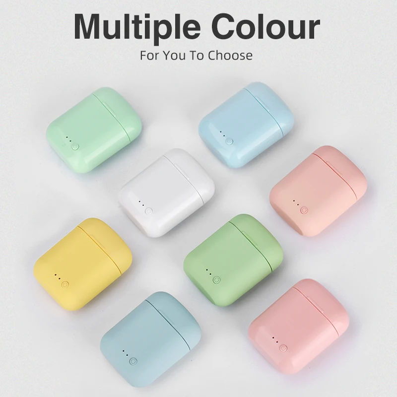 TWS Wireless Headphones Mini 2 Bluetooth Earphones Matte Macaron Headset with Mic Charging Box Sports Earbuds PK i7 i12 Stereo