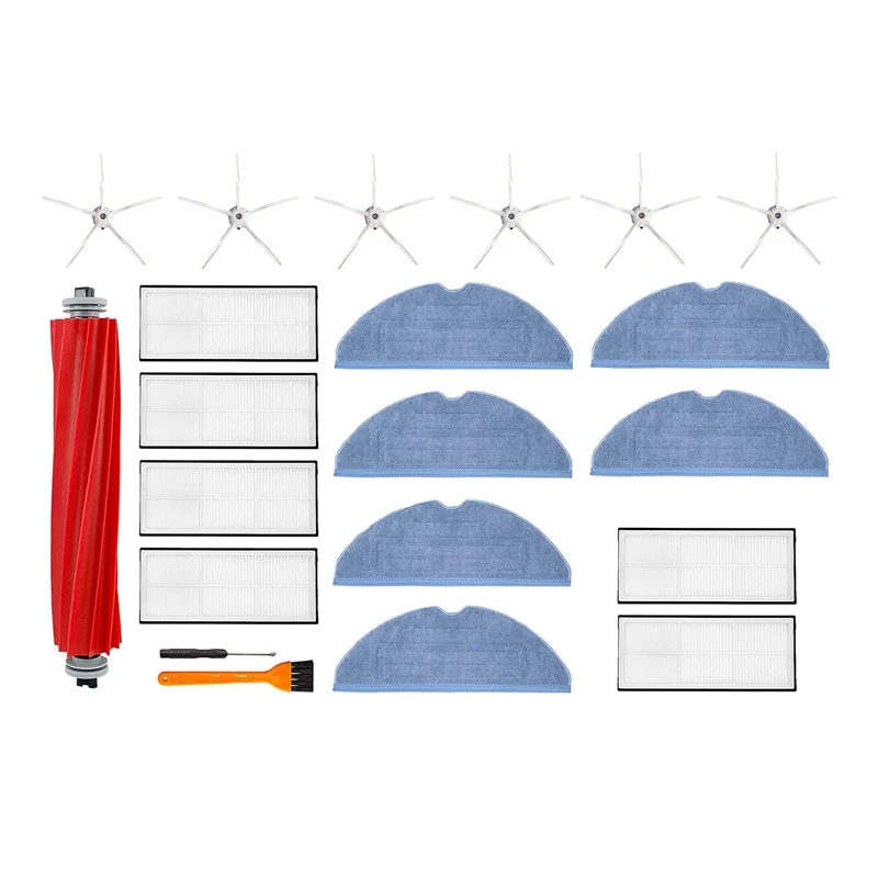 

For Roborock S7 T7S HEPA Accessory Of Filter Detachable Rubber Main Brush Cover Mop Cloth Side Brush Vacuum Cleaner Part