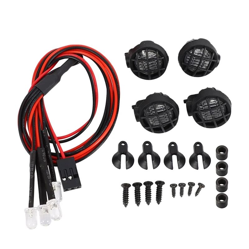 

4Pcs 16MM LED White Light Cover Kit For 1 / 10TRX-4 RC Simulation Climbing Auto Parts Accessories