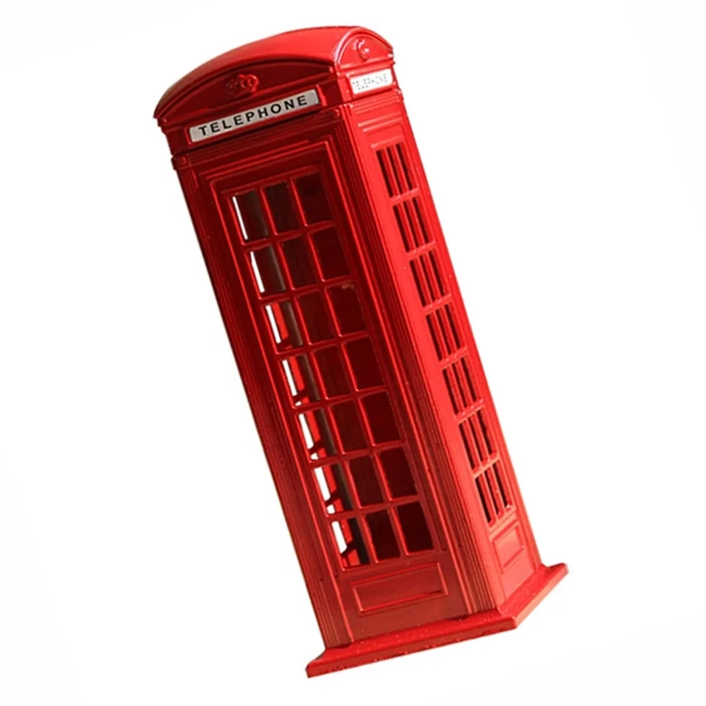

Box Bankpiggy Money Telephone Booth Vintage London Saving Retro Metal Pot Safe Pillar Mailbox Britishbanks Postal Jar Christmas