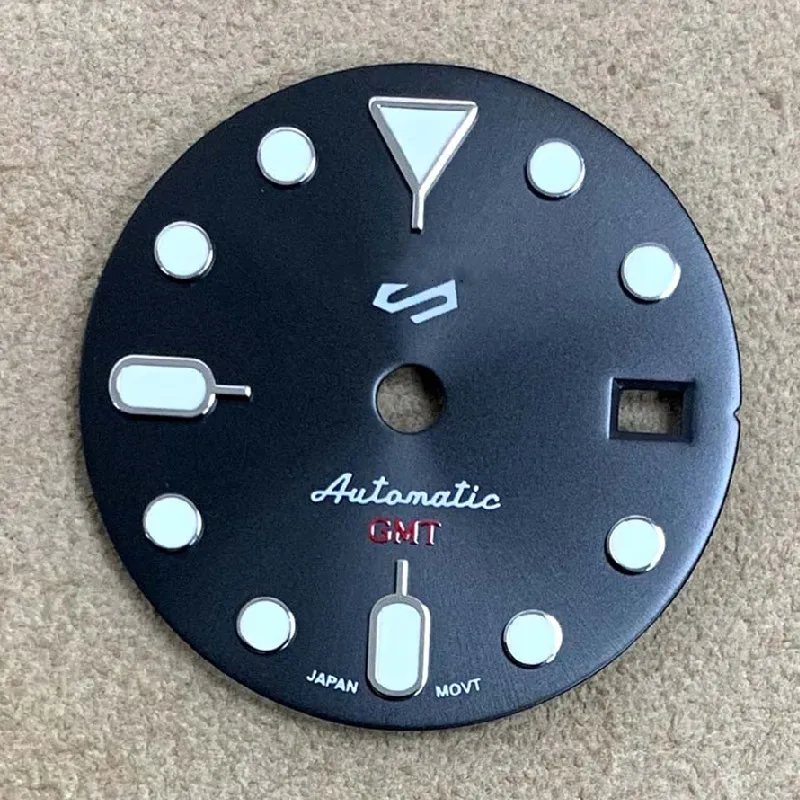 

Modified GMT Dial Green Luminous Dial 28.5mm for NH34 Automatic Movement Mechanical Watch Accessories