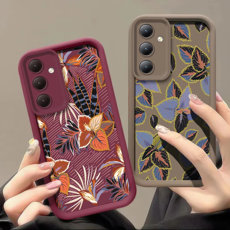 Flowers Silicone Case For Samsung Galaxy F04 F05 F12 F13 F15 F23 F41 F42 F54 Camera Lens Protection Shockproof Soft Phone Cover