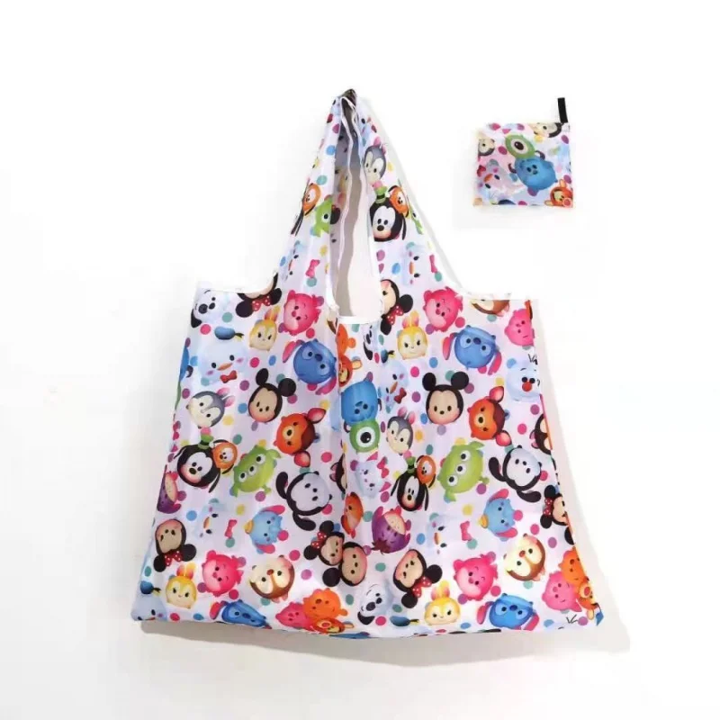 Foldable Shopping Bag Shopping Handbag Eco-friendly Bag Folding Portable Shopping Bag Cartoon Folding Pastoral