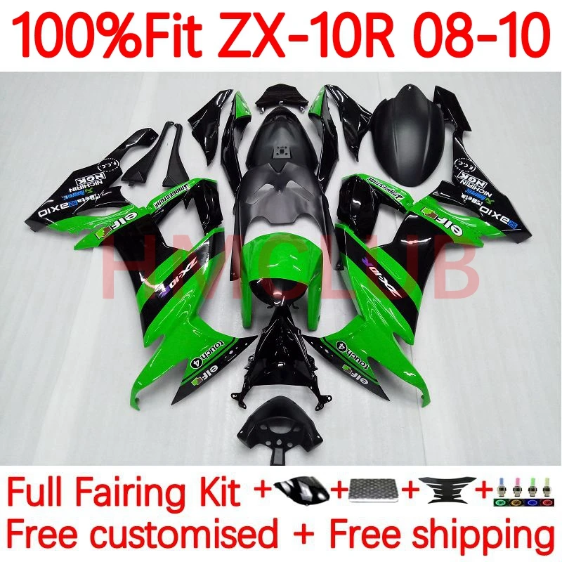 

Инъекционный корпус для KAWASAKI NINJA ZX-10R ZX 10 R 10R 1000CC ZX10R 2008 2009 2010 ZX1000 C 08 09 10 обтекатель 70No.188 зеленый в наличии