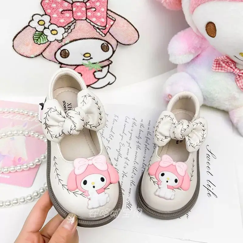 My Melody аниме Kawaii Sanrio Ins модная обувь принцессы с милой мультяшной подвеской модные