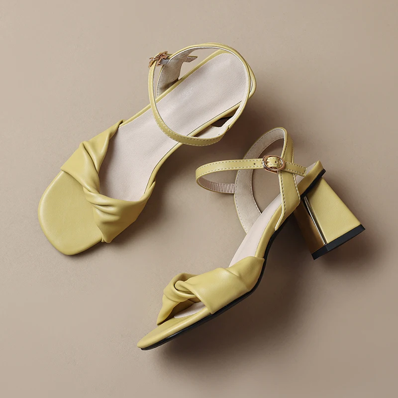 

Сандалии Heihaian с открытым носком, Новинка лета 2023, дизайнерские сандалии Kink на одной линии с ремешком, простые и элегантные сандалии на массивном каблуке, женские сандалии 33-43