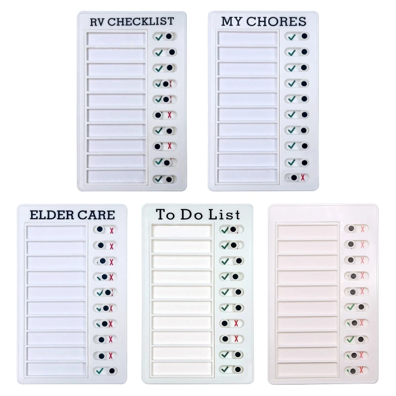 

Portable Chore Chart Memo Boards Detachable Message Board RV Checklist Daily Affairs for Home Travel Planning Reminder