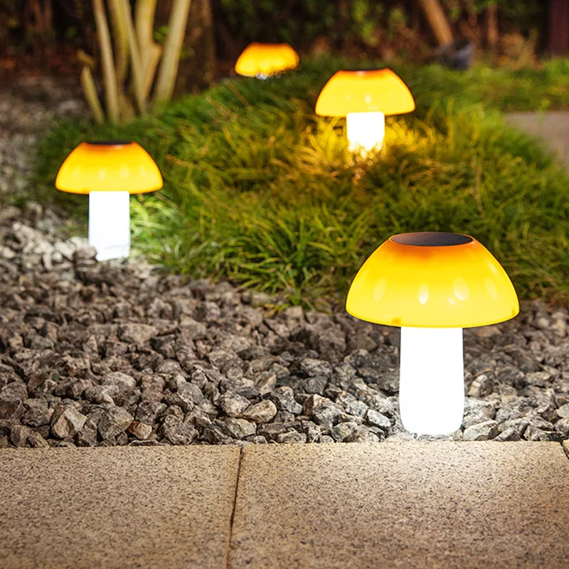 

Solar Mushroom Stake LED Outdoor Lawn Light Ground Plug Lamp for Garden Yard Decor Christmas Decoration Landscape Lights