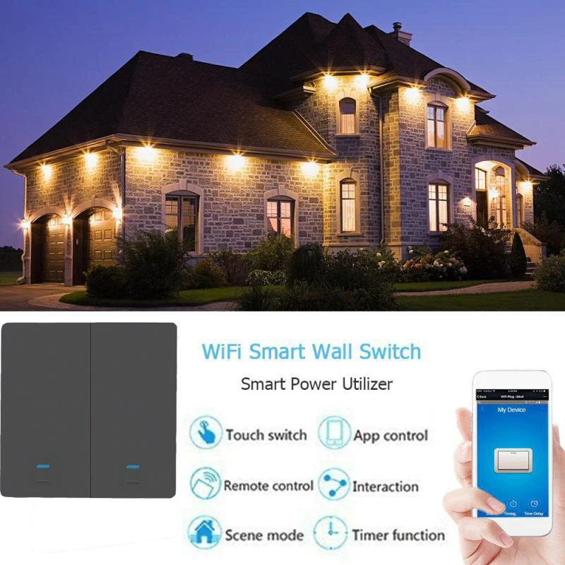 

1/2/3 gang TUYA WiFi Smart Touch Switch 90-250V Home Wall Button for Alexa and Google Home Assistant EU & UK Standard